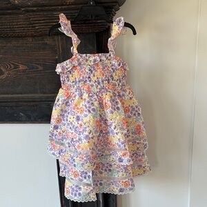 Floral Tiered Sundress with Ruffles